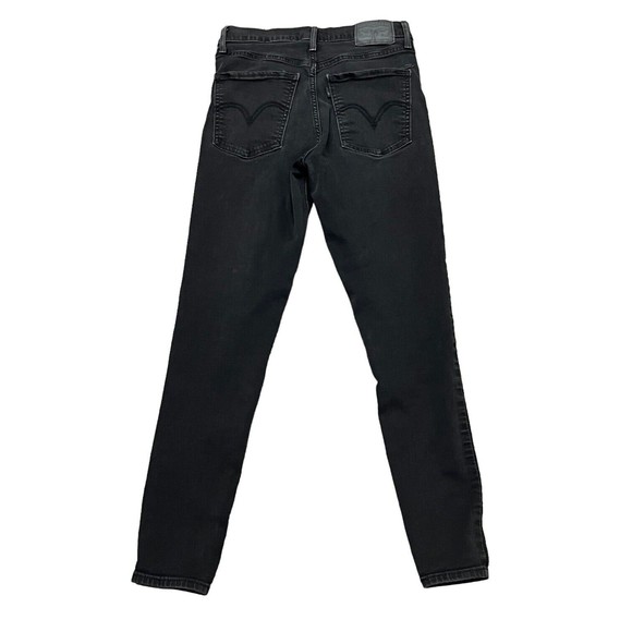 Levi's Denim - Levis 29 Classic Mid Rise Skinny Jean Denim Emo Punk Rock Skater Dark Wash Black